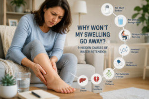 Swollen ankle and water retention causes
